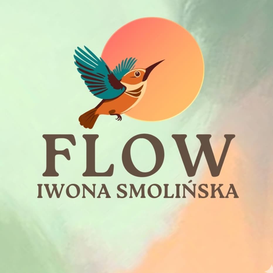Logo FLOW Iwona Smolińska z zimorodkiem