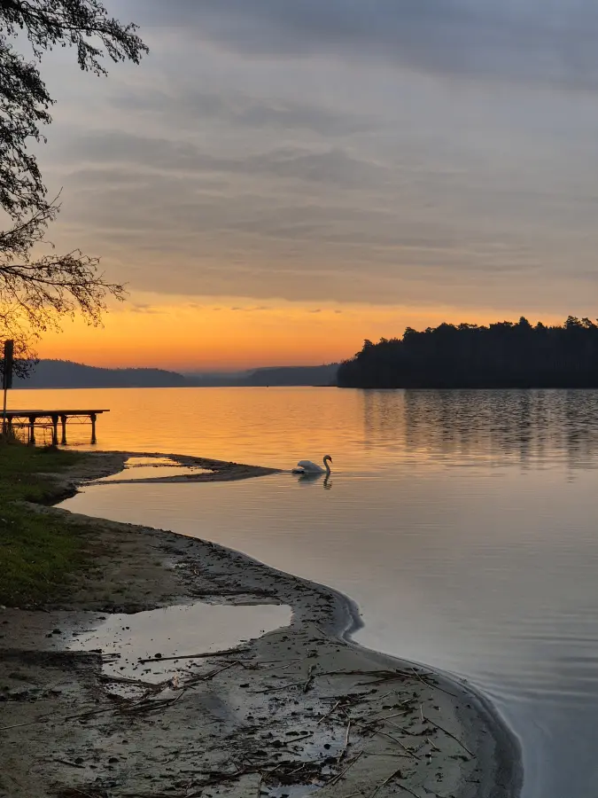 Sunset over Lake Bachotek