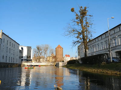 Masovian Tower in Brodnica on the Drwęca River – end of the kayak trip